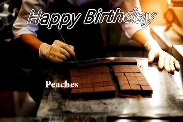 Birthday Wishes with Images of Peaches
