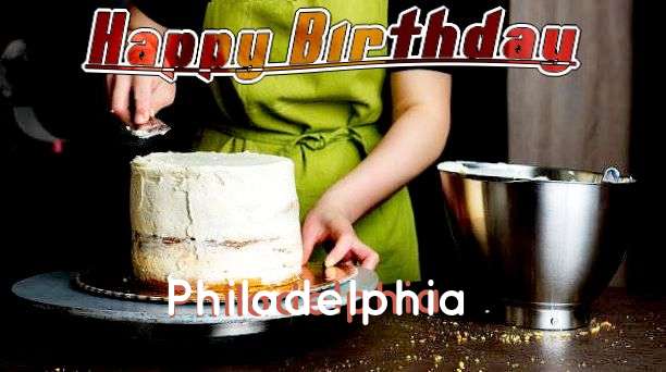 Happy Birthday Philadelphia Cake Image