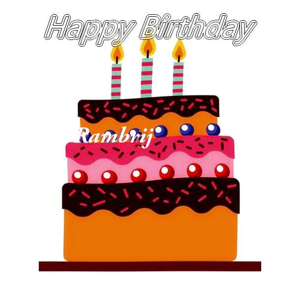 Happy Birthday Rambrij Cake Image