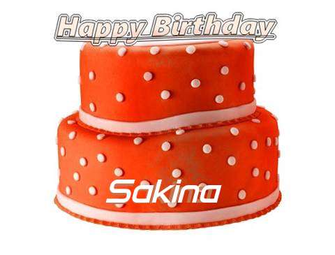 Happy Birthday Cake for Sakina