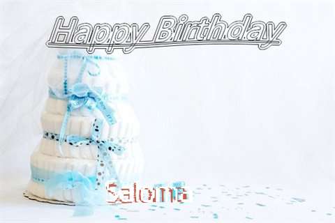 Happy Birthday Saloma Cake Image