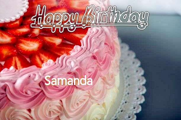 Happy Birthday Samanda Cake Image