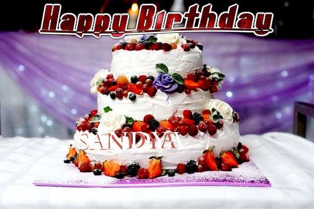 Happy Birthday Sandya Cake Image