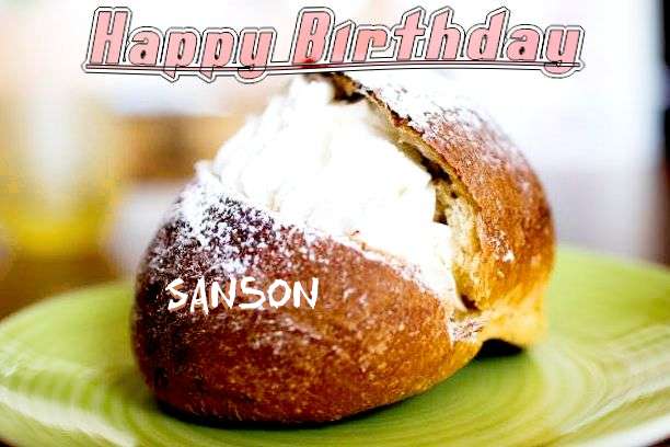 Happy Birthday Sanson Cake Image