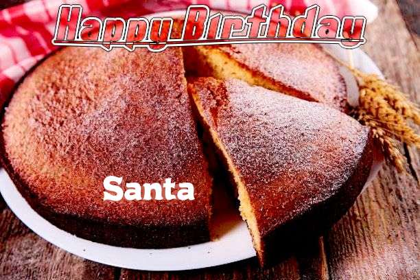 Happy Birthday Santa Cake Image