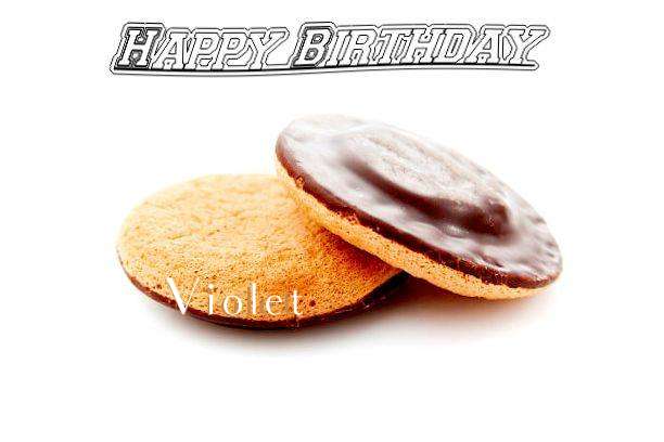 Happy Birthday Violet Cake Image