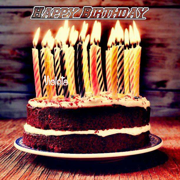 Happy Birthday Violeta Cake Image