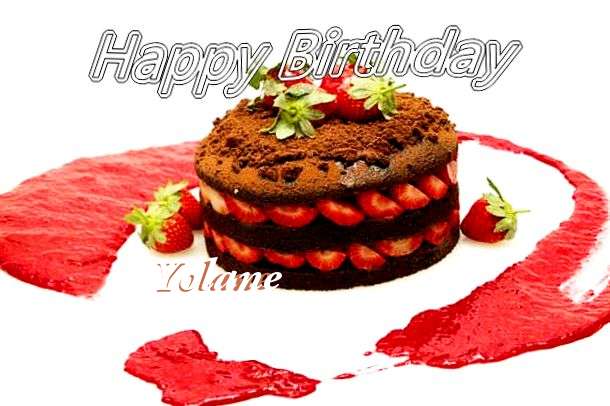 Happy Birthday Yolane Cake Image