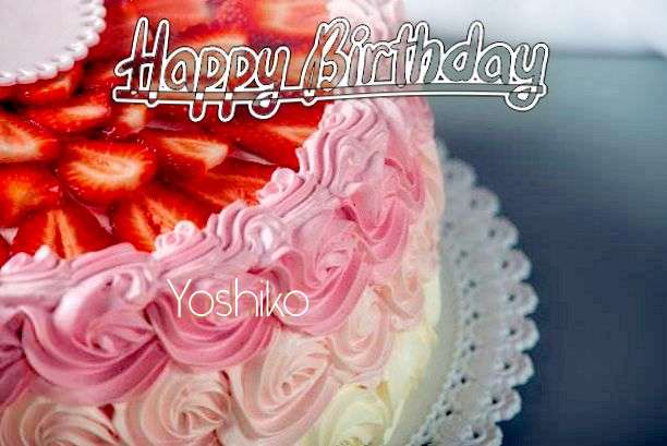 Happy Birthday Yoshiko Cake Image