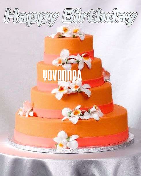 Happy Birthday Yovonnda Cake Image